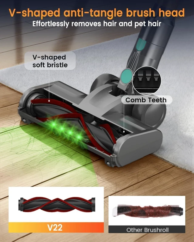 Alt view image 4 of 7 - Cordless Stick Vacuum Cleaners for Home, 650W 55KPA Up to 70Min Runtime