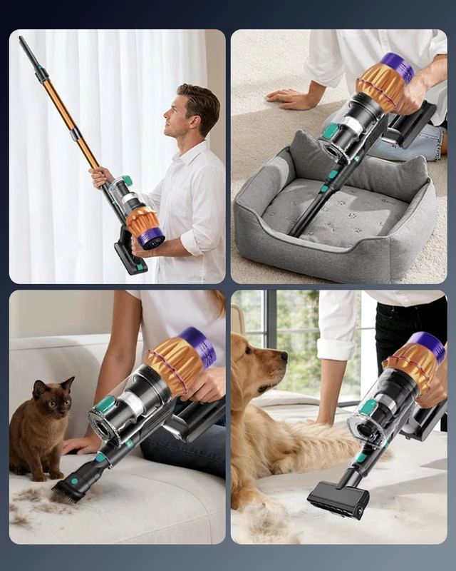 Alt view image 7 of 7 - Cordless Stick Vacuum Cleaners for Home, 650W 55KPA Up to 70Min Runtime
