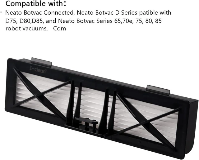 Alt view image 2 of 7 - I-clean 12 PCS Replacement Neato Botvac Filter for D7 D8 D9 D80 D5 D3 D85