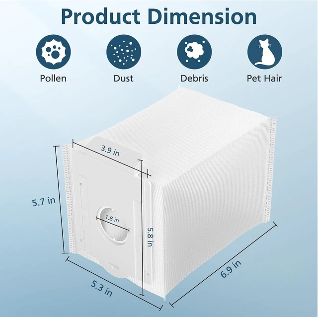 Alt view image 3 of 7 - 12 Pack VCA-ADB90 Dust Bag for Samsung VCA-SAE903/AA & VCA-SAE904/AA
