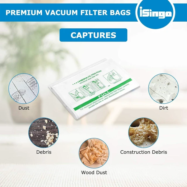 Alt view image 3 of 7 - 15 + 5 Pack 204814 Vacuum Bags For Sentria Vacuum Avalir,15 Bags + 5 Belts