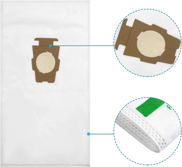Alt view image 6 of 7 - 15 + 5 Pack 204814 Vacuum Bags For Sentria Vacuum Avalir,15 Bags + 5 Belts
