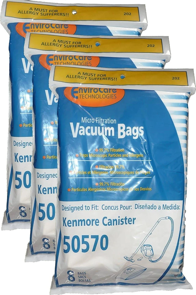 Main image of Envirocare Replacement Micro Filtration Vacuum Cleaner Dust Bags made to fit Kenmore Ultra Care 50570 Canister Vacuum Cleaners 24 bags