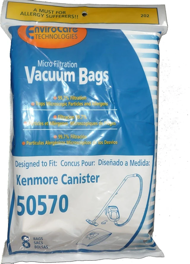 Alt view image 3 of 3 - Envirocare Replacement Micro Filtration Vacuum Cleaner Dust Bags made to fit Kenmore Ultra Care 50570 Canister Vacuum Cleaners 16 bags