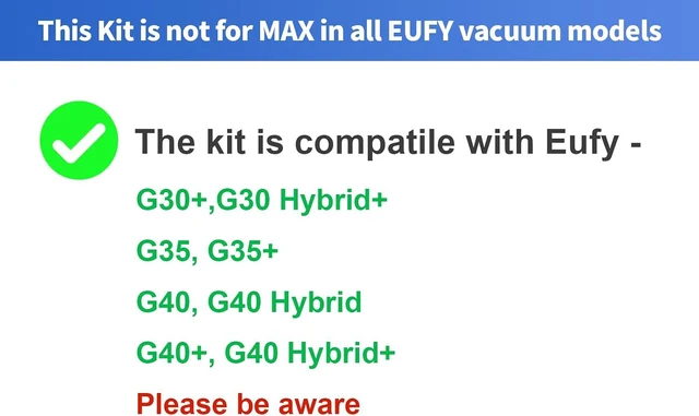 Alt view image 2 of 7 - 14 Pack Replacement Parts Compatible with Eufy RoboVac G35, G35+, G40, G40+, G30+, G30 Hybrid+ Accessory Robotic Vacuum Cleaner Filters, Side Brushes, Rolling Brushes