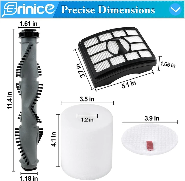Alt view image 2 of 7 - Brush Roller Belts Filters for Shark Rotator Professional Lift-Away