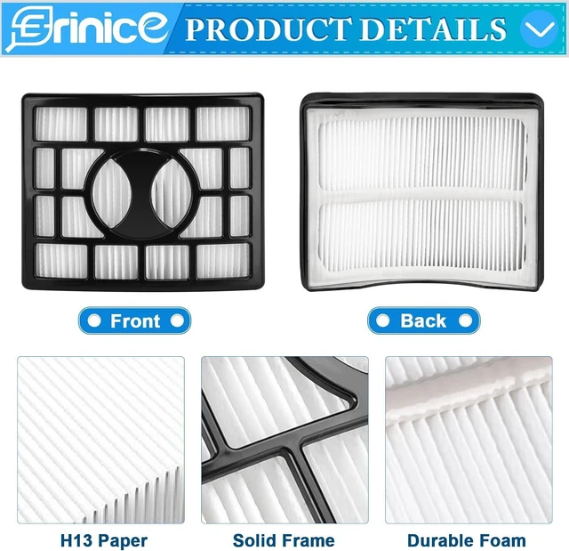 Alt view image 6 of 7 - Brush Roller Belts Filters for Shark Rotator Professional Lift-Away