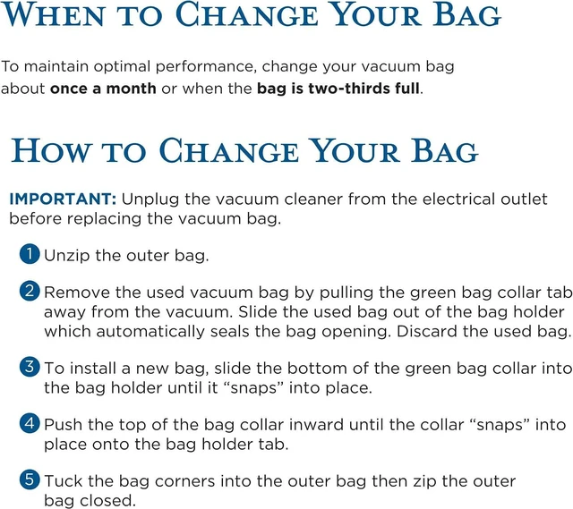 Alt view image 3 of 5 - Riccar R10 HEPA Vacuum Cleaner Bags, Charcoal-Infused SupraLite Series Green, Six Bags Included, RLHC-6