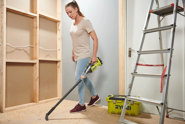 Alt view image 5 of 7 - RYOBI - 18V Handheld Vacuum Cleaner with Extension Tube and Hard Floor Brush - 4.24 kPa - 0.85 m3/Min - Collector 600 ML - Comes with Crevice Tool with Retractable Brush - RHV18F-0
