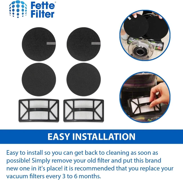 Alt view image 5 of 6 - Fette Filter - Vacuum Filter Compatible with Bissell Rewind Pet Vacuum. Compare to Part # 1608225, 1601972 & 1604130. Combo Pack
