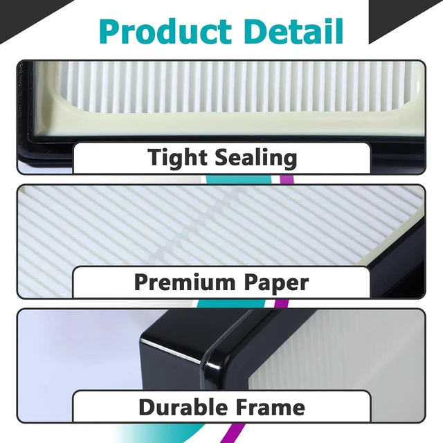 Alt view image 6 of 7 - 8 Pcs 107315 HEPA Filter Compatible with ProTeam Coach Pro 10