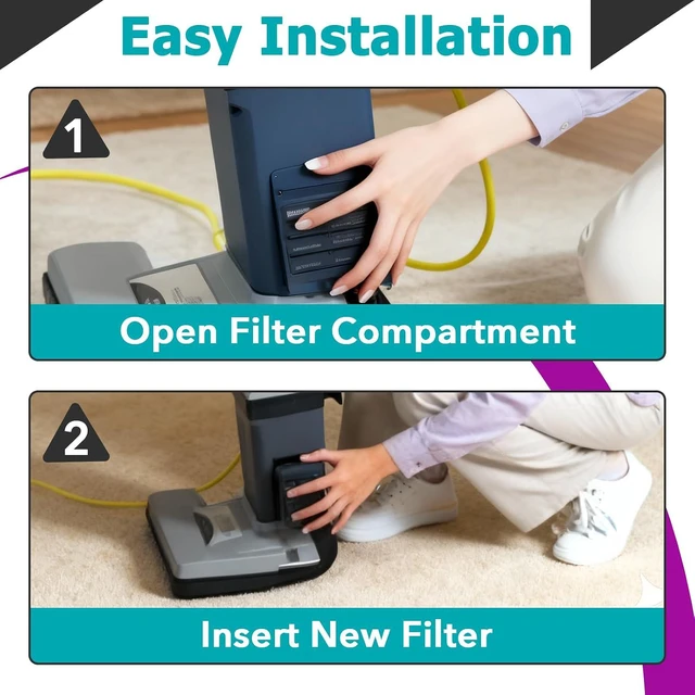 Alt view image 7 of 7 - 8 Pcs 107315 HEPA Filter Compatible with ProTeam Coach Pro 10