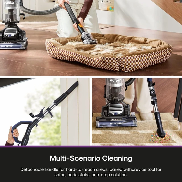 Alt view image 5 of 7 - Eureka Vacuum Cleaners for Home, Dual Cyclone Suction, NEU612BL