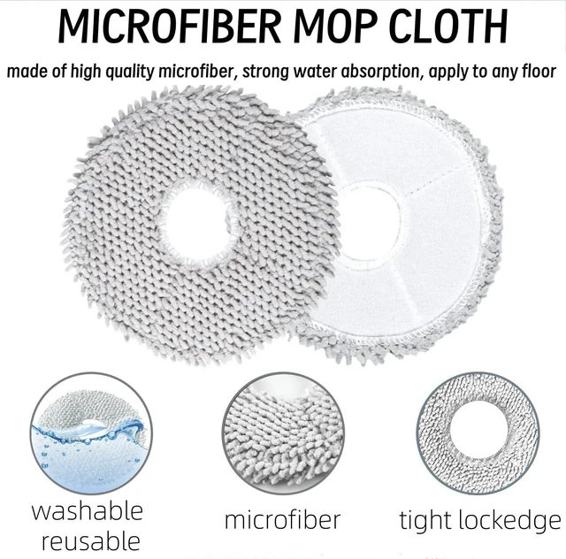 Alt view image 5 of 7 - Accessories Kit for Xiaomi S20 Plus / S20+ Robot Vacuum Cleaner, 2 Main Brush, 6 Filters, 6 Side Brushes, 6 Mop Pads, Replacement Parts Spare Repair Attachments