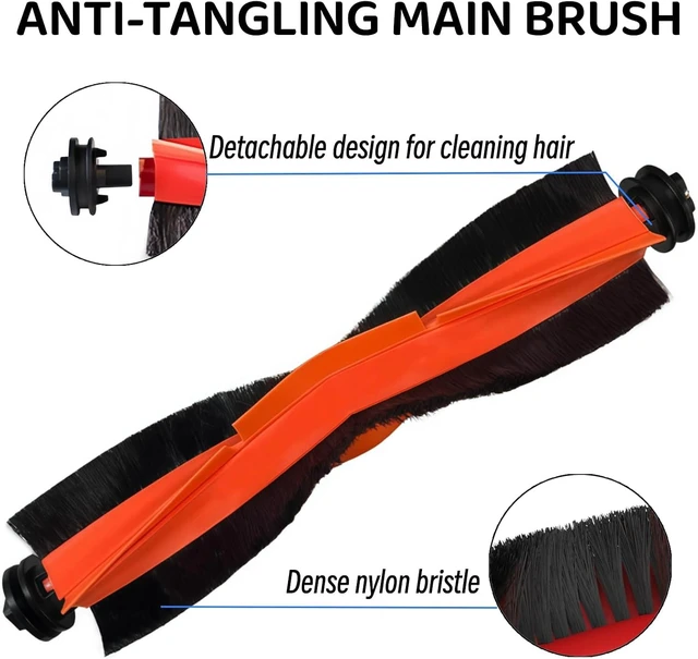 Alt view image 6 of 7 - Accessories Kit for Xiaomi S20 Plus / S20+ Robot Vacuum Cleaner, 2 Main Brush, 6 Filters, 6 Side Brushes, 6 Mop Pads, Replacement Parts Spare Repair Attachments
