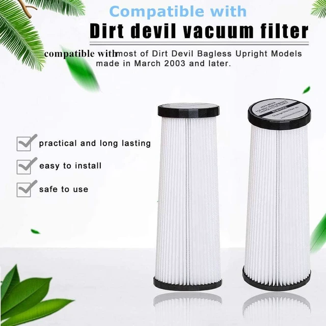 Alt view image 5 of 5 - SaferCCTV Replacement Vacuum Hepa Filter Replacement Compatiable with Dirt Devil F1 Vacuum Filter 3JC0280000 2JC0280000 Compatiable with Featherlite, Jaguar, Bagless Extra Light, Scorpion