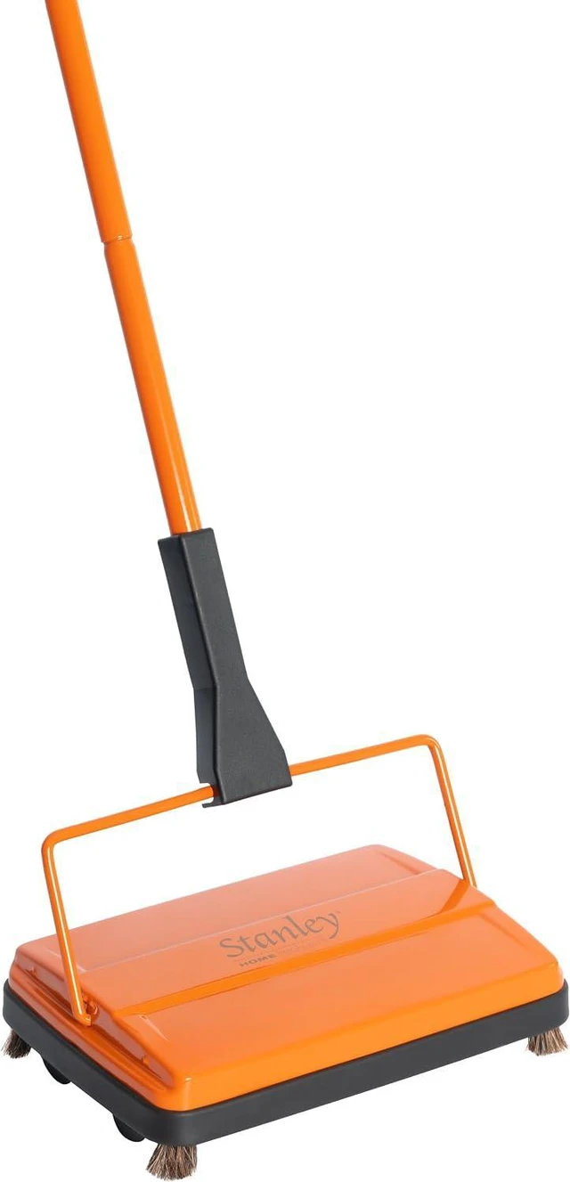 Alt view image 3 of 3 - Stanley Electrostatic Carpet & Floor Sweeper - Deep Orange