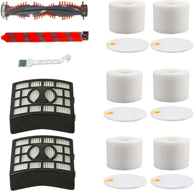 Main image of Soft Bristle Brushroll Roller Hepa Foam Filter Replacement Parts Compatible with Shark DuoClean NV800 NV800W NV801 NV801Q NV803 UV810 Vacuum