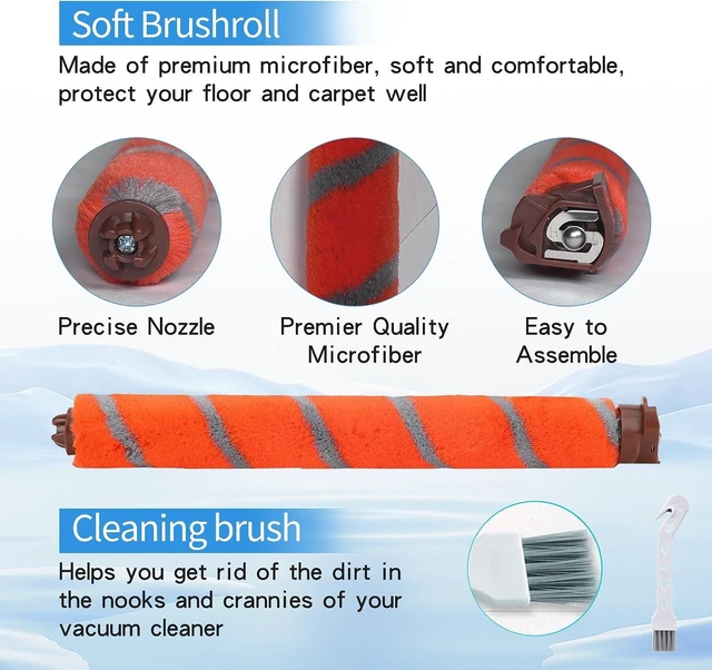 Alt view image 3 of 7 - Soft Bristle Brushroll Roller Hepa Foam Filter Replacement Parts Compatible with Shark DuoClean NV800 NV800W NV801 NV801Q NV803 UV810 Vacuum