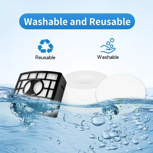 Alt view image 5 of 7 - Soft Bristle Brushroll Roller Hepa Foam Filter Replacement Parts Compatible with Shark DuoClean NV800 NV800W NV801 NV801Q NV803 UV810 Vacuum
