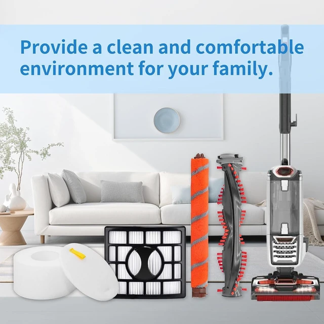 Alt view image 7 of 7 - Soft Bristle Brushroll Roller Hepa Foam Filter Replacement Parts Compatible with Shark DuoClean NV800 NV800W NV801 NV801Q NV803 UV810 Vacuum