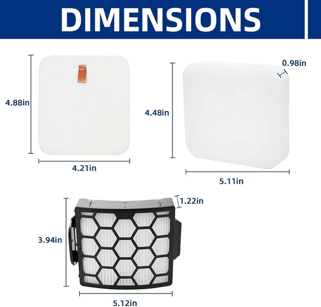 Alt view image 3 of 6 - UV900 Filter Replacement for Shark UV850 LA492 LA490 UV900CCO Vacuum
