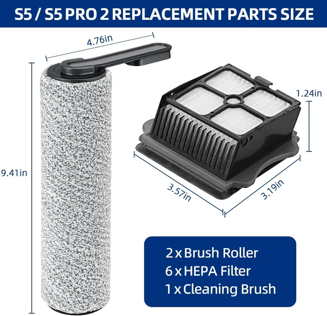 Alt view image 3 of 6 - Floor ONE S5 Brush Roller and Filter Replacement for Tineco S5 Pro 2 Vacuum