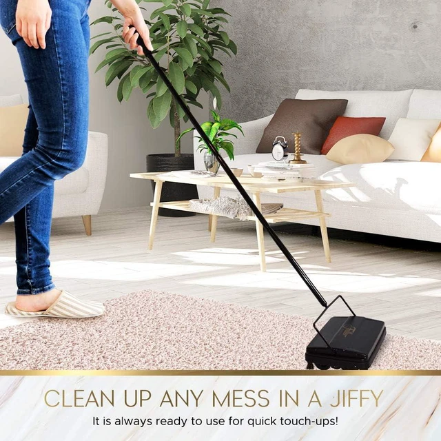 Alt view image 3 of 6 - Stanley Home Products Electrostatic Carpet & Floor Sweeper - Heavy Duty Lightweight Floor Cleaner - Suitable for Smooth Floors and Low Pile Rugs & Carpeting No Electricity Needed (Forest Green)