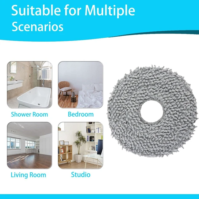 Alt view image 3 of 4 - Accessories Kit Compatible with Roborock Qrevo S/Qrevo Maxv/Qrevo S/Qrevo Plus Robtic Vacuum Cleaner,17 Spare Parts,1 Main Brush Roller,4 Side Brushe,4 Mop Pads,4 Dust Bags,4 Hepa Filters (White-17)