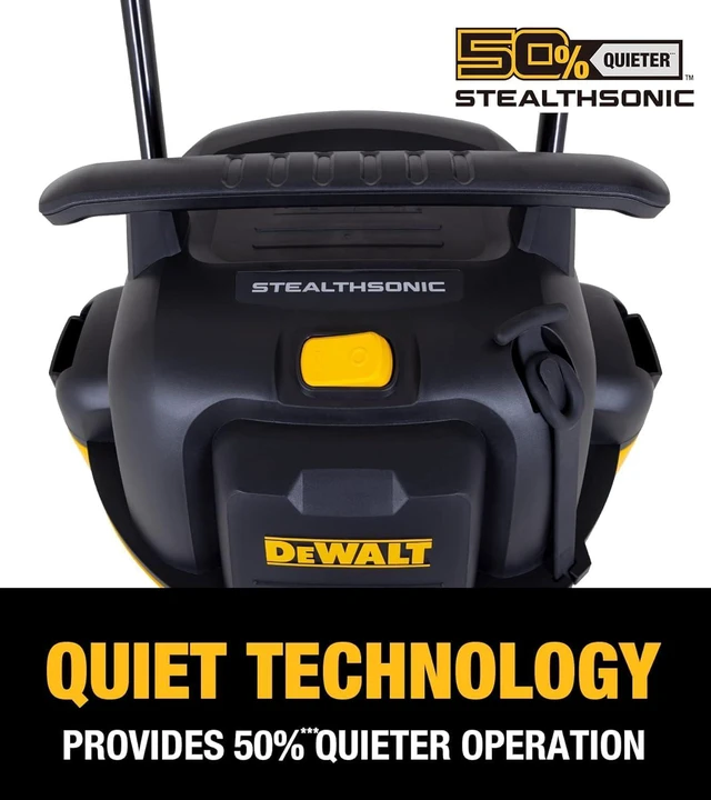 Alt view image 3 of 7 - DEWALT Shop Vac 16Gallon STEALTHSONIC Ultra Quiet Wet/Dry Vacuum DXV16P-QTA