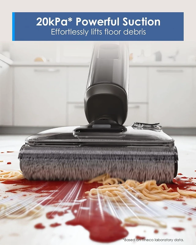 Alt view image 4 of 7 - Tineco Floor ONE i6 Stretch Wet Dry Vacuum Cleaner, Vacuum & Mop All in One, 20kpa Powerful Suction, Up to 40 Minutes Runtime, 180° Lay-Flat, Anti-Tangle Design, Full-Path Self-Cleaning&185 Flashdry