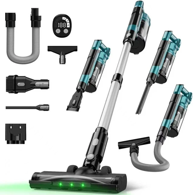 Main image of Cordless Vacuum Cleaner Compatible with Makita 18V Battery, 7-in-1 Lightweight Stick Vacuum with HEPA Filter, 35KPA Suction, 350W Brushless Motor, 3 Modes for Carpet, Floor, Car (Tool Only)