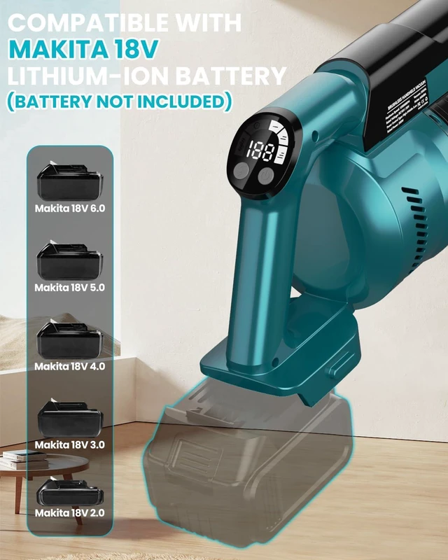 Alt view image 4 of 7 - Cordless Vacuum Cleaner Compatible with Makita 18V Battery, 7-in-1 Lightweight Stick Vacuum with HEPA Filter, 35KPA Suction, 350W Brushless Motor, 3 Modes for Carpet, Floor, Car (Tool Only)