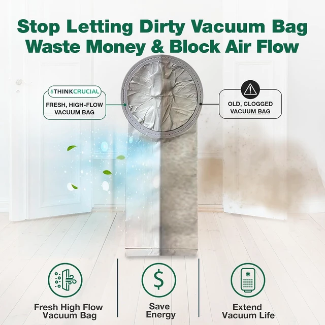 Alt view image 4 of 7 - 50 High-Efficiency Replacement Vacuum Bags Compatible with ProTeam Commercial Backpack Vacuums 6QT, Part # 100431 - Easy Installation - (50-Bags) by Think Crucial