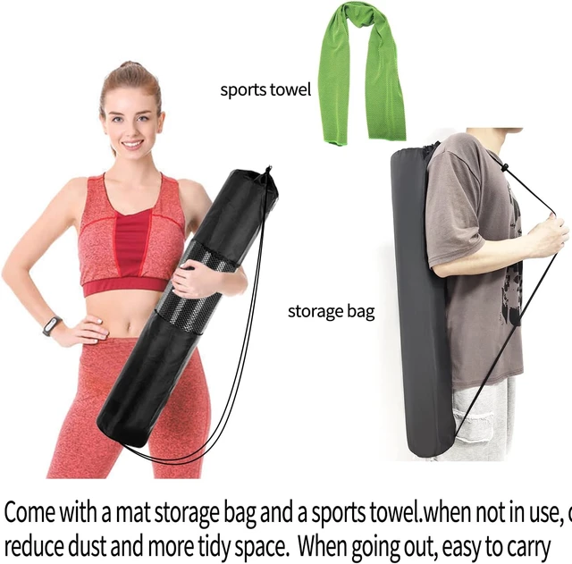 Alt view image 7 of 7 - Rowing Machine Mat 96" x 30" with Storage Bag and Sports Towel,Treadmill Mat for Carpet & Hardwood Floors,Rower Mat,Elliptical Mat,Bike Mat,Gym Exercise Equipment Mat,Fitness Equipment Mat