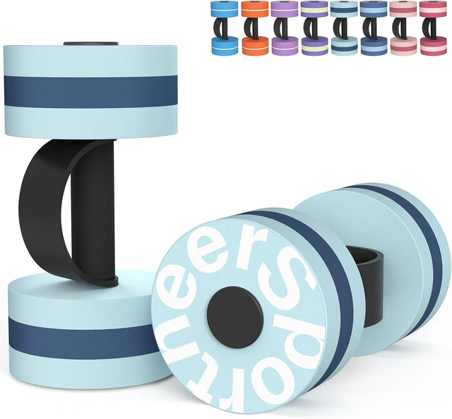 Main image of Sportneer Water Weights Aquatic Exercise Dumbbells Water Dumbbell Aerobics Workouts Set of 2 EVA Foam Pool Weights Dumbbells Set Aqua Fitness Barbells Equipment for Water Aerobics Weight Loss