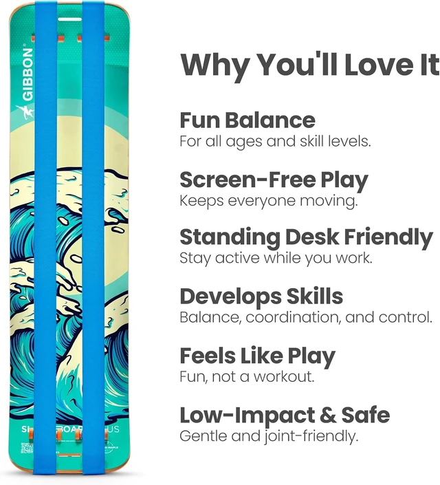 Alt view image 2 of 7 - GIBBON SlackBoard, Balance Board Kids & Adults, Slackline Balance Trainer