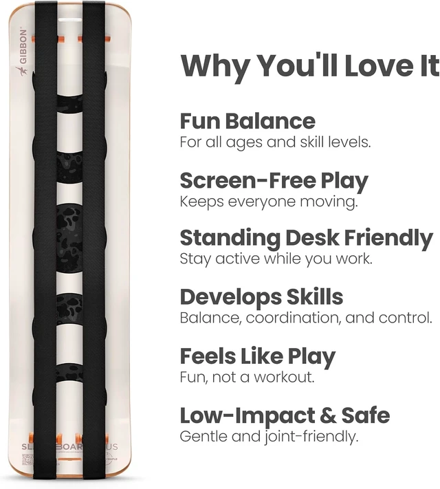Alt view image 2 of 7 - GIBBON SlackBoard, Balance Board Kids & Adults, Slackline Balance Trainer