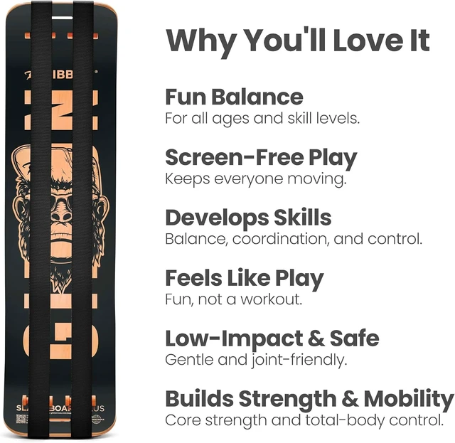 Alt view image 2 of 7 - GIBBON SlackBoard, Balance Board Kids & Adults, Slackline Balance Trainer