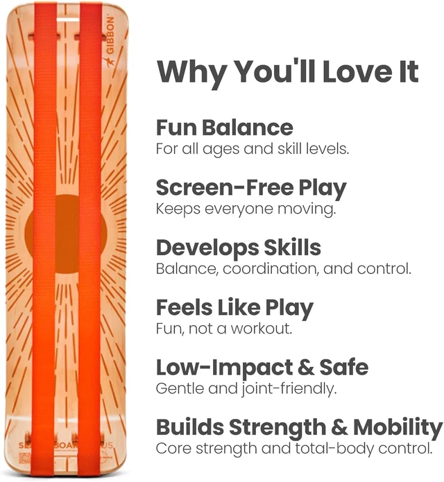 Alt view image 2 of 7 - GIBBON SlackBoard, Balance Board Kids & Adults, Slackline Balance Trainer