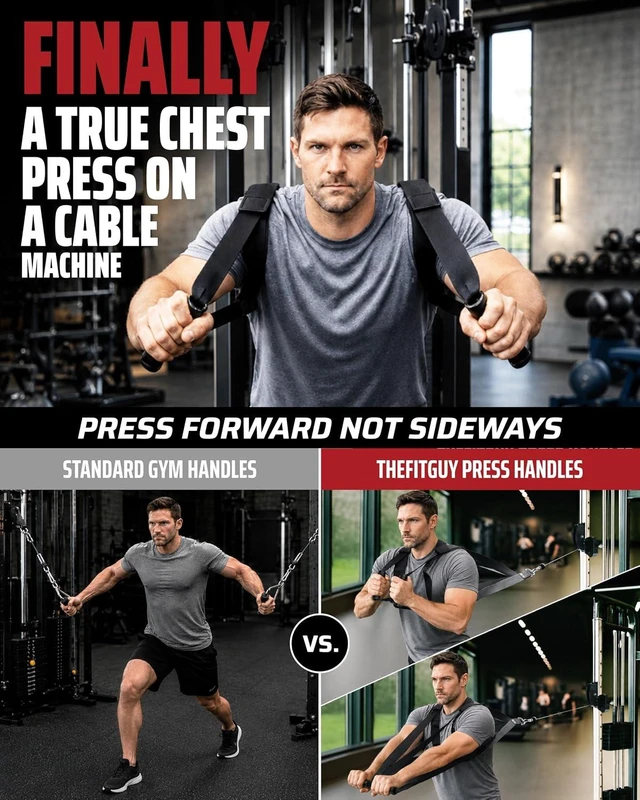 Alt view image 2 of 7 - THEFITGUY Power Straps for Natural Chest Press with Cable Machine