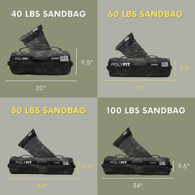 Alt view image 6 of 7 - Polyfit Workout Sandbag Pro - Exact Sizing with Triple Closure Filler Bag