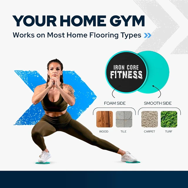 Alt view image 3 of 7 - Core Sliders for Working Out 20 Disc (10 Set) Pack, Dual Sided Exercise Gliding Discs for Use on All Surfaces, Ultimate Core Trainer, Perfect for Group Training Classes, Gym & Home Total Body Workout