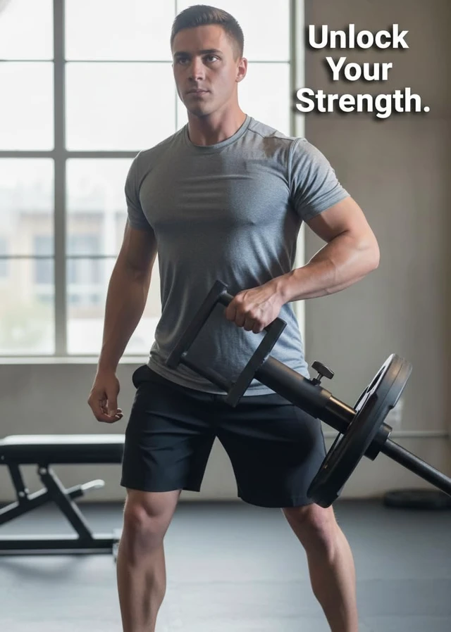 Alt view image 2 of 7 - Single Press Landmine Attachment Handle for Exercise Barbell Home Gym Equipment