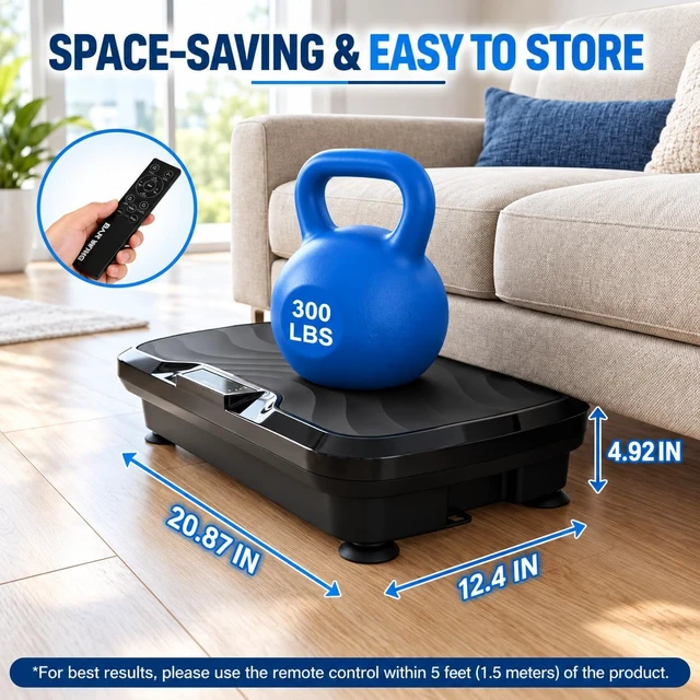 Alt view image 6 of 7 - BARWING Vibration Plate Exercise Machine with Bands, 150 Speeds, Remote