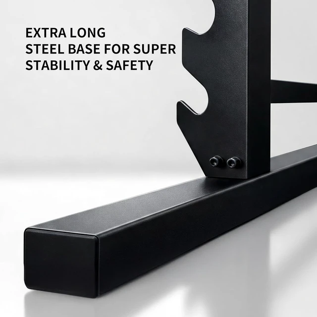 Alt view image 3 of 7 - PROIRON 2-4 Tier Compact Dumbbell Weight Rack, Safety Base, One-Piece Steel