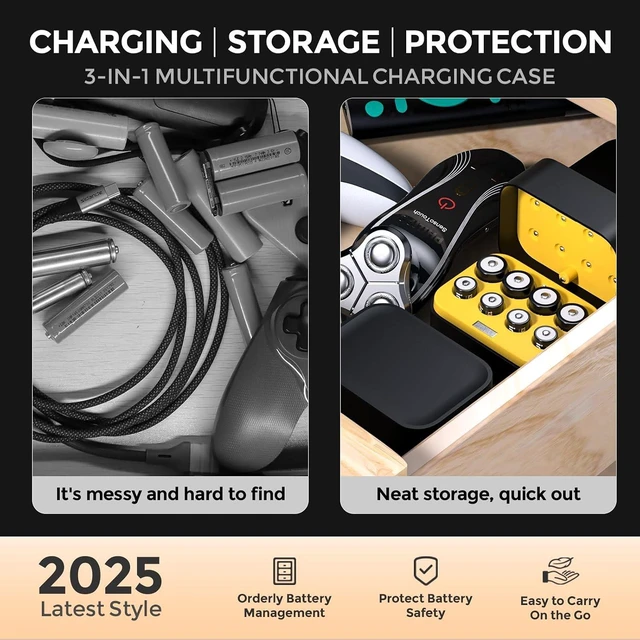 Alt view image 5 of 7 - imuto 1.5V 4AA 4AAA Lithium Rechargeable Batteries 8 Pack Fast Charger