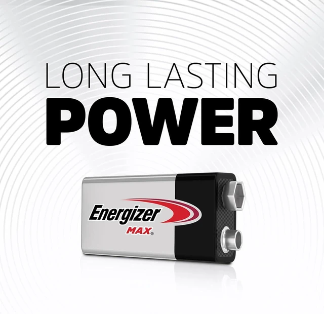 Alt view image 2 of 7 - Energizer MAX 9V Batteries (4 Pack), 9 Volt Alkaline Batteries