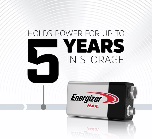 Alt view image 6 of 7 - Energizer MAX 9V Batteries (4 Pack), 9 Volt Alkaline Batteries