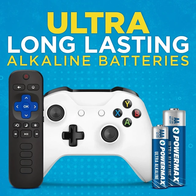 Alt view image 4 of 6 - Powermax Alkaline Batteries 48-Count Combo Pack (24 Double AA, 24 Triple AAA), Ultra Long Lasting Battery for Home and Office, 10-Year Shelf Life, Reclosable Packaging